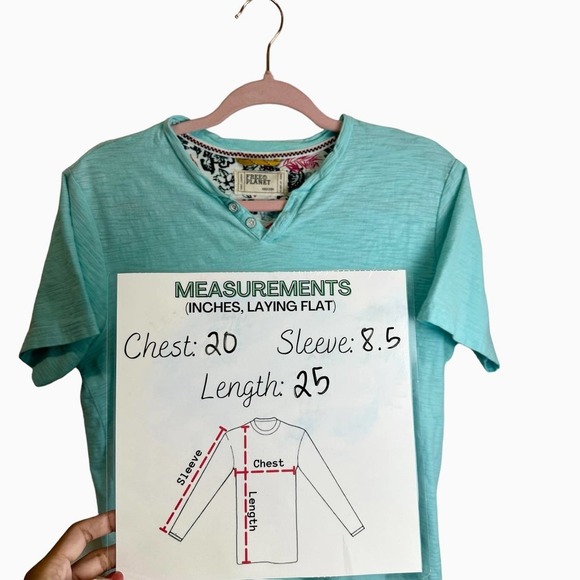 Free Planet Shirt Men’s sz. M Blue Short Sleeve 100% Cotton 2 Buttons - Picture 8 of 8